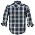 thumbnail image 2 of Coevals Club Mens Pearl Snap Plaid Western Cowboy Button Up Long Sleeve Shirts Moonlit Ocean Plaid 41 3X-Large, 2 of 7