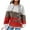 White, variant on IROINNID Hoodie for Women Long Sleeve Drawstring Hoodie Casual Waffle Colorblock Pullover Tops with Front Pocket,Red