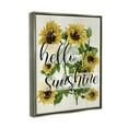 thumbnail image 3 of Stupell Industries Vintage Painted Sunflowers with Hello Sunshine Text Luster Gray Framed Floating Canvas Wall Art, 16x20, by Daphne Polselli, 3 of 6