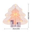 thumbnail image 3 of Stylish Metal Hanging Christmas Tree Wind Spinner - Festive Design with Glowing Lights & Fireworks for Garden & Yard Decor, 3 of 7