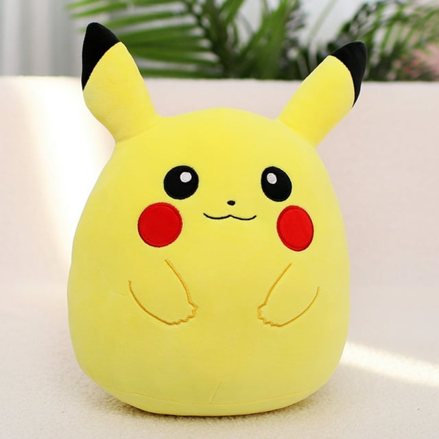 Almohada de peluche de Pokémon Pikachu, regalo de fiesta de cumpleaños para niños, material súper suave seguro, muñeco de peluche suave, lindo muñeco de peluche, almohada de peluche, adecuado para ami