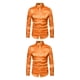 thumbnail image 3 of Camisa transpirable Sonducket para hombre - Satén - Manga larga - Naranja - M - METRO 2Conjunto, 3 of 6