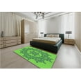thumbnail image 4 of Ahgly Company Indoor Rectangle Patterned Emerald Green Area Rugs, 2' x 5', 4 of 6