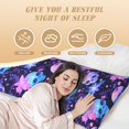 thumbnail image 6 of Naloa Skull starry sky flower leaf Body Pillow Cover, Pillowcases with Hidden Zipper Breathable Long Pillow Case (Pillows are not included,20x54 inch), 6 of 7