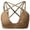 Coffee, variant on Women's Solid Sports Fitness Yoga Tight Vest Women Wireless Bra Full Coverage Tshirt Bralettes, Size M