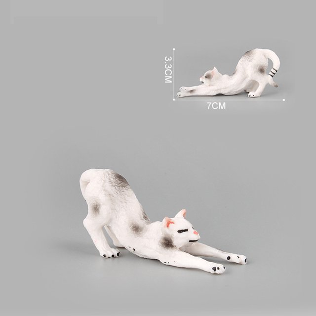 Chats Mignons Action Figure Simulation Chaton Modèle Ornements Réalistes Animaux Figure Poupée pour Enfants Cadeaux