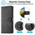 thumbnail image 4 of Feishell Flip Wallet Phone Case for Samsung Galaxy S23 Ultra 6.8 inch,Premium PU Leather Magnetic Clasp Folio Cover with ID Credit Card Slots & Kickstand Shockproof Anti-Scratch Protective Case,Black, 4 of 15