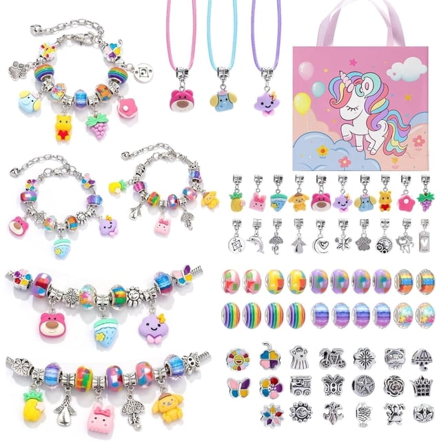 Kit para hacer pulseras Eihatfif con forma de unicornio/sirena para niñas de 4 a 12 años