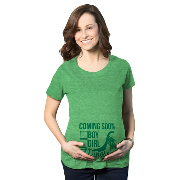 Maternity Coming Soon: Dinosaur Pregnancy T Shirt Funny Jurassic Tee for Belly Bump