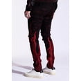 thumbnail image 3 of Embellish NYC Men's Eulogy Black/Red Embroidered Skinny Fit Stretch Denim Jeans (36, Black/Red), 3 of 4