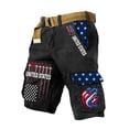 thumbnail image 4 of Independence Day Shorts for Men 2026 Summer Casual Us Flag Print Straight Leg Cargo Shorts with Pockets, 4 of 6
