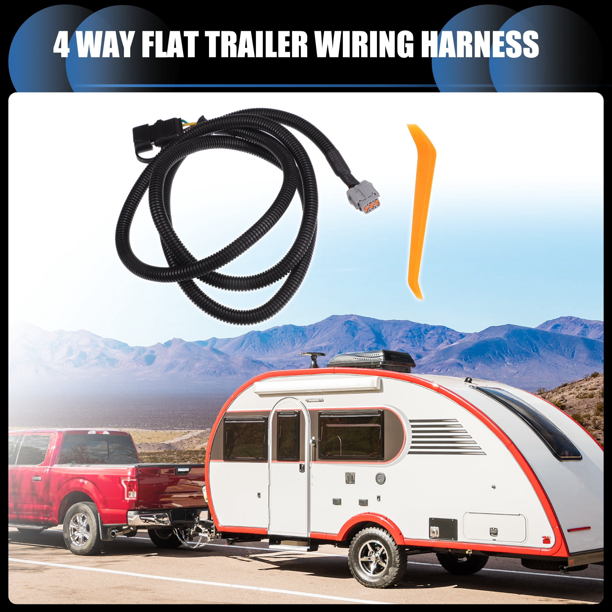 Unique Bargains 4 Way Flat Trailer Wiring Harness for Nissan Frontier 2005-2022