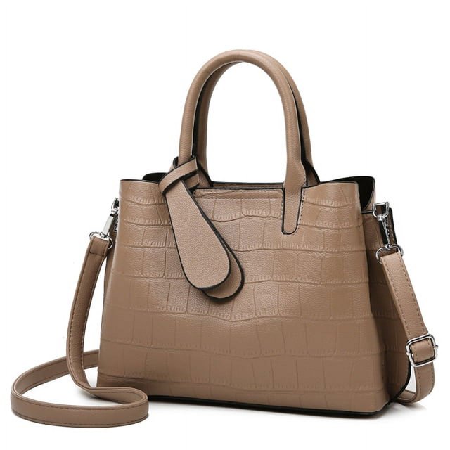 LinYooLi New Large PU Leather Crossbody Bags For Women Summer Crocodile Pattern Solid Color Lady Shoulder Handbags Simple Female Totes