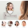 thumbnail image 5 of OVENTE 7" Wall Mounted Makeup Mirror with 1X/7X Magnification, Double Sided Magnifying Round Bathroom Vanity Mirror, 360° Swivel Design, Extendable and Folding Arm, Antique Bronze MNLFW70BR1X7X, 5 of 9