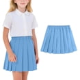 thumbnail image 2 of NAISIBABY Girls School Uniform Skirt, A-Line High Waist Pleated Skirt for Back to School Blue Size 7, 2 of 7