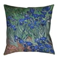 thumbnail image 1 of Vincent Van Gogh Irises in Blue Outdoor Pillow Cushion - UV Properties, Waterproof and Mildew Proof, 1 of 2