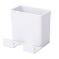thumbnail image 4 of Baoblaze 3xRemote Control Storage Boxes Plug Charging Self Adhesive Shelf for Home white 3 Pcs, 4 of 5