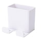 thumbnail image 3 of Cajas de almacenamiento para control remoto, organizador de pared sin perforaciones para uso en la oficina y el hogar. blanco, 3 of 4