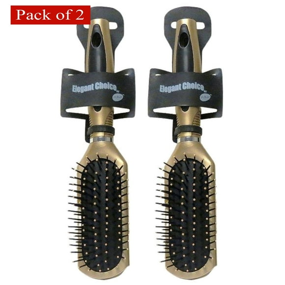 Elegant Choice Hair Brush for All Hair Types, S30082 (Pack of 2)