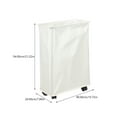 thumbnail image 2 of Phenofice Slim Laundry Hamper with Wheels and Detachable Metal Pole, Beige Oxford Fabric, Portable and, 2 of 7