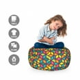 thumbnail image 2 of Geometric Storage Toy Bag Chair, Colorful Cubes Funky Shapes in Various Tones Abstract Mosaic Tile Repetition, Stuffed Animal Organizer Washable Bag, Small Size, Multicolor, by Ambesonne, 2 of 3