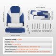 thumbnail image 4 of KFFKFF Marine Seats, 21.85" High-Back Folding Seats, Enhanced Sponge Cushion & Hinge Design, Foldable Captain Chairs for Fishing, Sightseeing, Speedboats & Canoes, Set of 2, 4 of 9