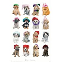 Keith Kimberlin - Puppies With Hats Wall Poster, 22.375" x 34"