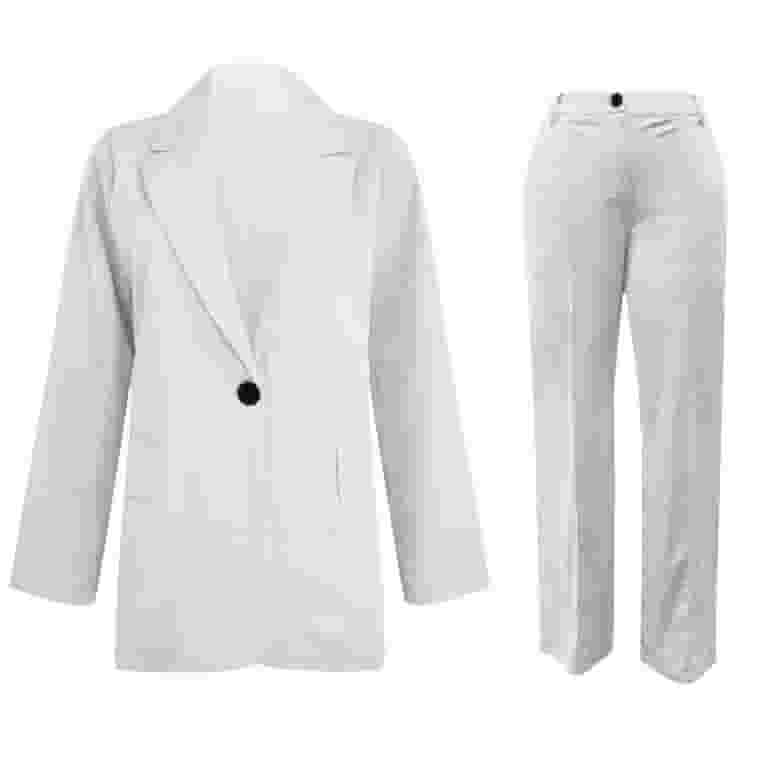 スーツ DIESEL Women Suits LA051040EJAI100 White YANHAIGONG 2 Piece Blazer Outfit for Women Sexy Fall Long