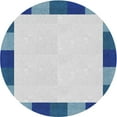 thumbnail image 1 of Ahgly Company Machine Washable Indoor Round Transitional Pale Blue Lily Blue Area Rugs, 8' Round, 1 of 7