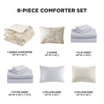 thumbnail image 6 of Madison Park Queen Comforter Sets, 9-Piece Bedding Set Queen Size, Down Alternative Bed in a Bag with Bed Sheets and Side Pockets, Yellow, 6 of 8