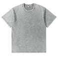 thumbnail image 4 of Zimjoy Men's Short Sleeve T-Shirts Casual Basic Crew Neck Cotton Shirt Vintage Acid Wash Summer Fashion Tees Light Gray L, 4 of 4