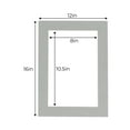 thumbnail image 3 of Mid Grey Acid Free 12x16 Picture Frame Mats with White Core Bevel Cut for 8.5x11 Pictures - Fits, 3 of 4