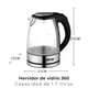 thumbnail image 2 of Tetera Eléctrica Better Chef de Vidrio Inalámbrico 1.7 L | Hervidor de Agua Eléctrico con Luz LED, Base Giratoria 360° y  Apagado Automático 1100 W, 2 of 8