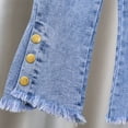thumbnail image 3 of Esaierr Baby Girls Denim Bell Bottom Jeans Vintage 1-6 Years Toddler Kid Flare Pants Jeans Little Bottoms Leggings Pants, 3 of 9