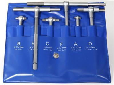 Stainless Telescoping Gage 6 Pc Set 5/16-6 Precision Measure T Bore Hole 