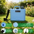 thumbnail image 6 of 2 Gallon Battery Powered Sprayer, Rechargeable Electric Sprayer with 3 Speeds, 4 Nozzles, Battery Indicator, Retractable Wand, Adjustable Padded Shoulder Straps and Storage Bag for Lawn and Garden, 6 of 9