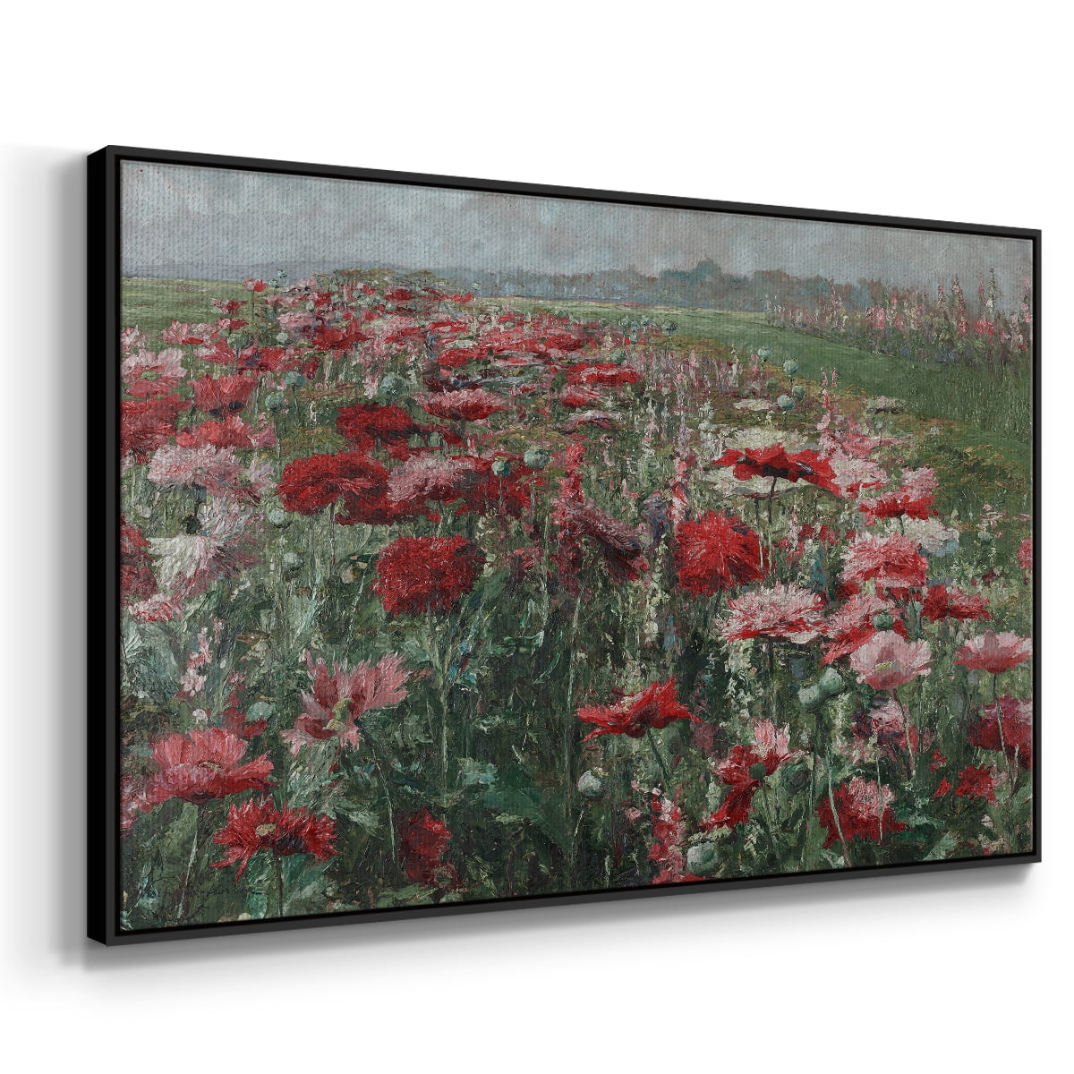 Vintage Botanical Print-XC By Wexford Home Framed in Black Wood Gallery Wrapped Canvas 17 in. x 25 in.