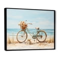 thumbnail image 2 of Designart "Bicycle Calm Pedaling By The Beach V" Transportation Floater Framed Canvas Print, 2 of 7
