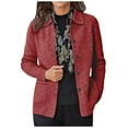 thumbnail image 1 of CEHVOM Mode Femmes Décontracté Poches Manches Longues Décontracté Uni Manteau Cardigan Blouse Liquidation, 1 of 6
