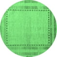 thumbnail image 1 of Ahgly Company Indoor Round Abstract Emerald Green Modern Area Rugs, 7' Round, 1 of 4