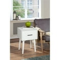 thumbnail image 2 of Alpine Furniture Table de Bout Flynn en Bois avec 1 Tiroir, Blanc, 2 of 6