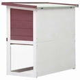 thumbnail image 3 of vidaXL Outdoor Rabbit Hutch 1 Door Brown Wood, 3 of 5