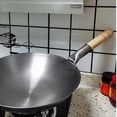 thumbnail image 4 of 1Pc Stainless Steel Single Handle Wok Practical Wok Kitchen Utensil (Grey), 4 of 8
