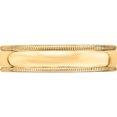 thumbnail image 4 of 14K Yellow Gold 5mm Milgrain Half-Round Wedding Band (Size 8) Made In United States m050-8, 4 of 5