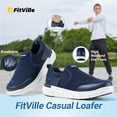 thumbnail image 2 of FitVille Mens Slip on Casual Shoes Loafers, Extra Wide Width Available, 2 of 6