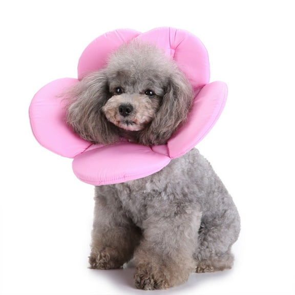 Up to 50% OFF, Pet Recovery Collar Dog Protective Flower Cone for Comfortable Healing and Wound Safety - Soft Adjustable Pet Neck Guard for Surgery Recovery, Hot Spots and Injuries | Cloth, Pink