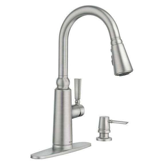 MOEN 87997SRS Coretta Single-Handle Pull-Down Sprayer Kitchen Faucet with Reflex and Power Boost