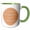 Green/White, variant on 3drose, Text of a Messy Kitchen Is a Sign of Happiness, 11oz Mug