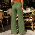 thumbnail image 3 of Vrorvz Womens Long Pants Elastic Waisted Straight Leg Pant Casual Loose Summer Trouser Stretch Trouser with Pocket, 3 of 5