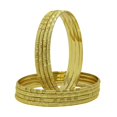 Radhna Brass Delight Bangle Collection Pack Of 8 Gold (3029_2.6